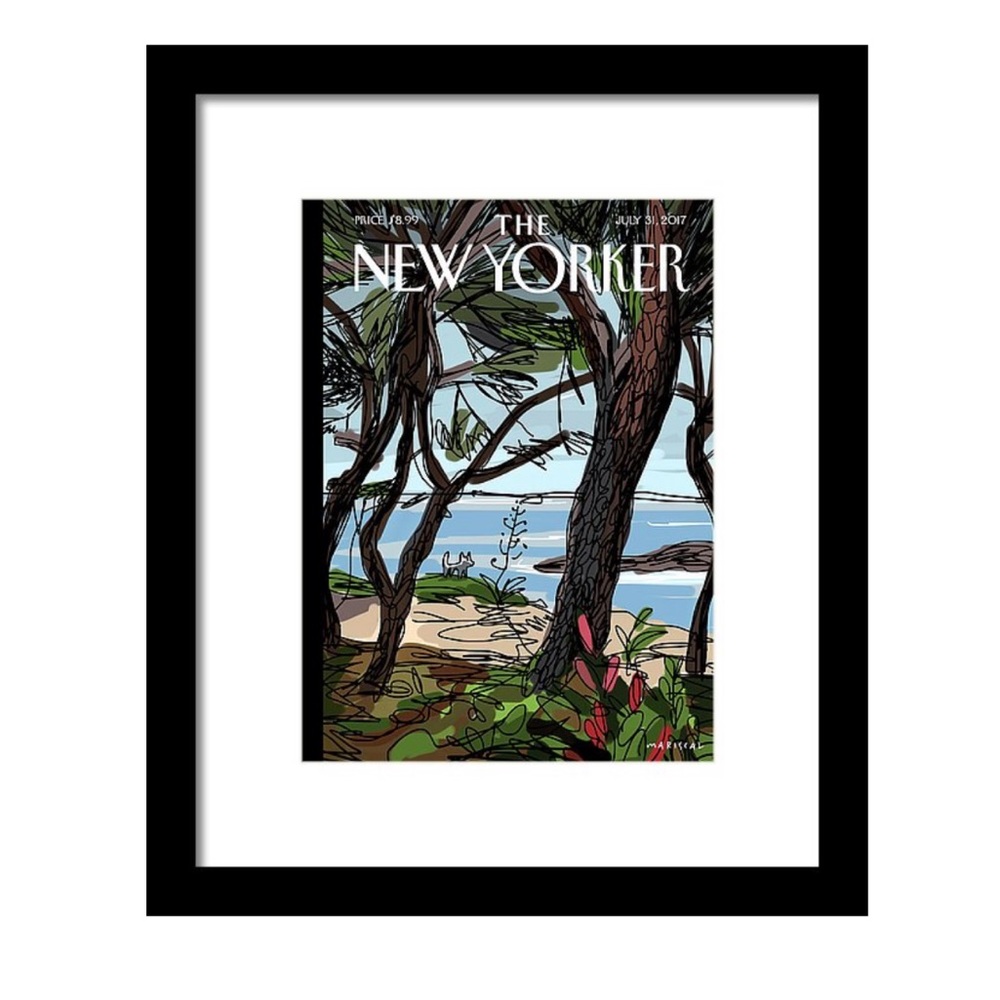 THE NEW YORKER • Private beach framed artwork